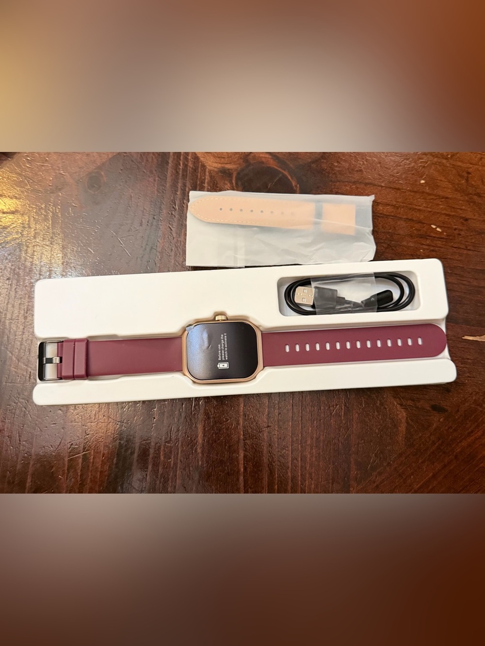 Letsfit E46 Rose Bezel Smart Watch with Extra Band - NIB - Picture 3 of 8